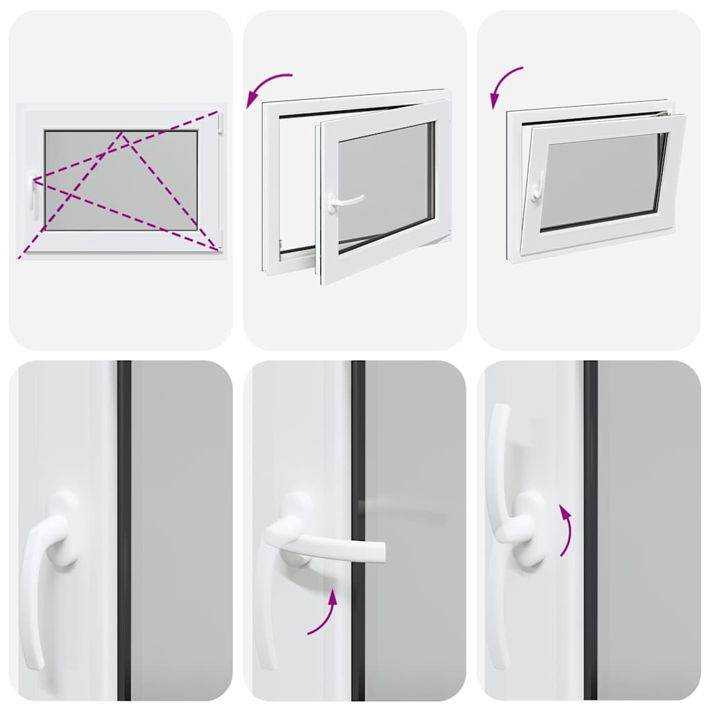 Finestra da cantina "RISOR" 80x60 cm anta-ribalta DIN destra antracite
