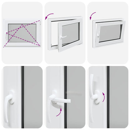 Finestra da cantina "RISOR" 80x60 cm anta-ribalta DIN destra antracite