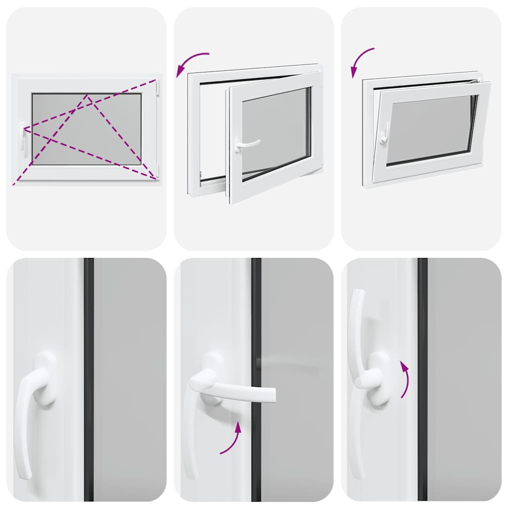 Finestra da cantina "RISOR" 80x70 cm anta-ribalta DIN destra antracite - homemem39