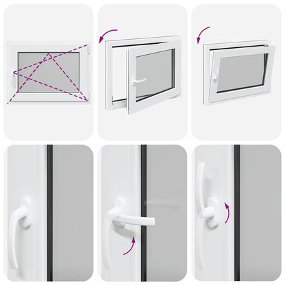 Finestra da cantina "RISOR" 80x70 cm anta-ribalta DIN destra antracite - homemem39