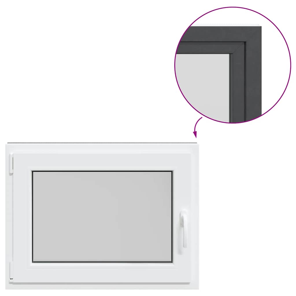 Finestra da cantina "RISOR" 80x70 cm anta-ribalta DIN sinistra antracite - homemem39