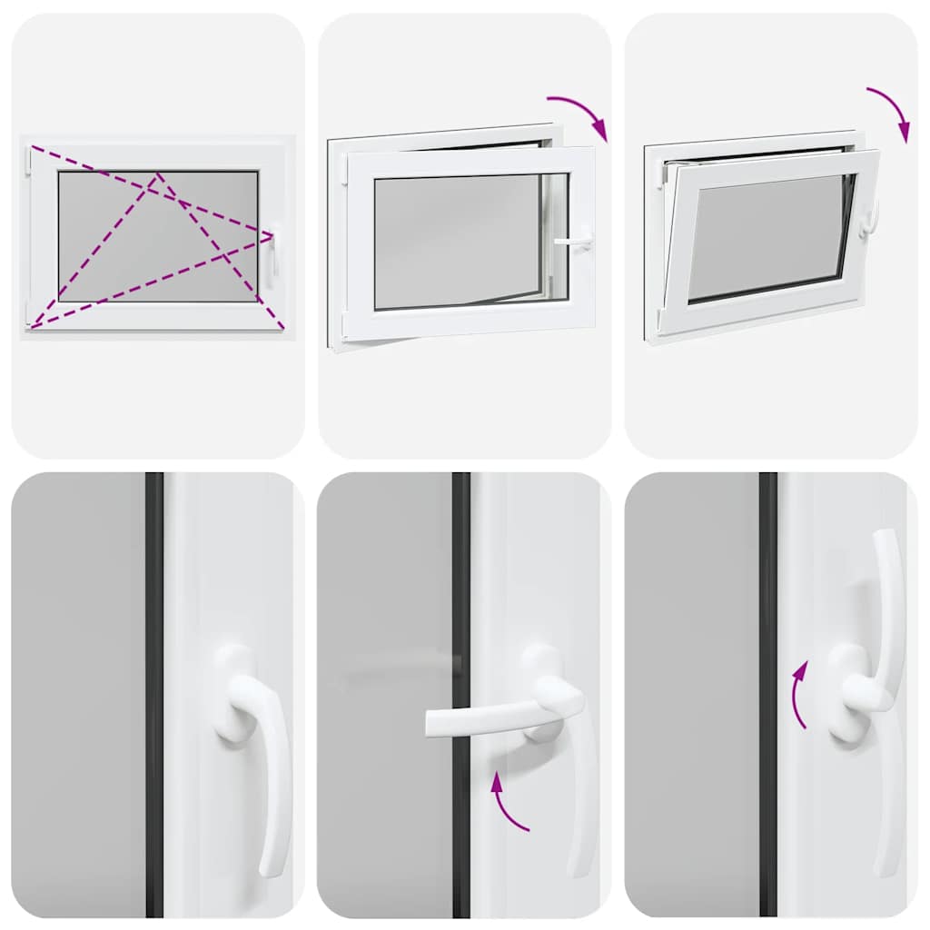 Finestra da cantina "RISOR" 80x70 cm anta-ribalta DIN sinistra antracite - homemem39