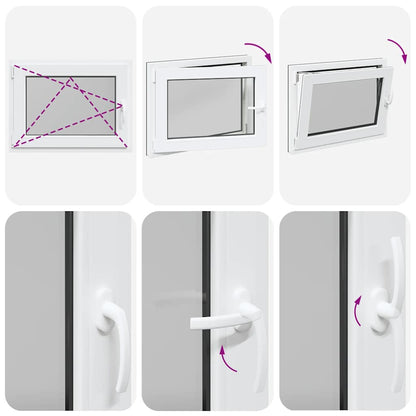 Finestra da cantina "RISOR" 80x70 cm anta-ribalta DIN sinistra antracite - homemem39