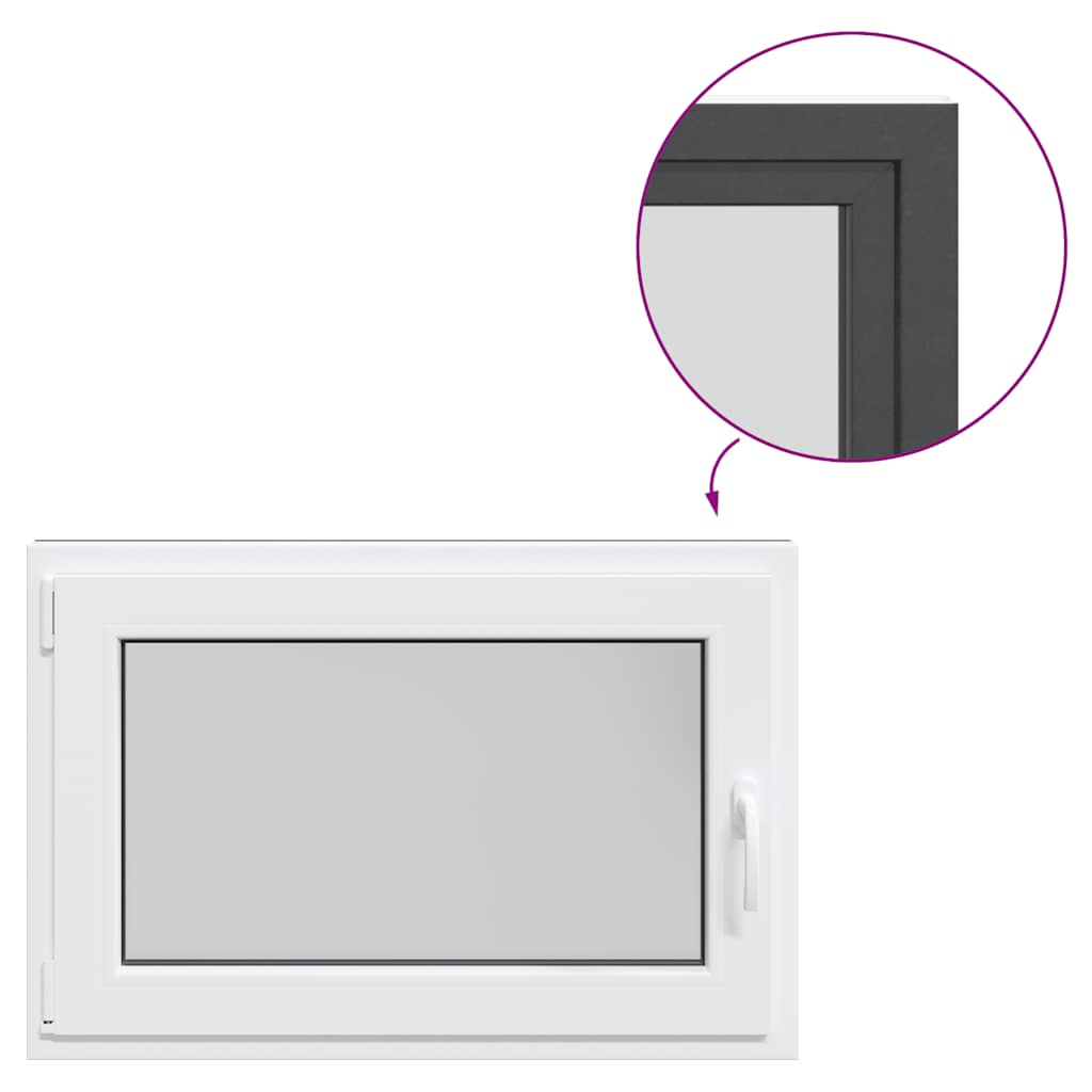 Finestra da cantina "RISOR" 90x50 cm anta-ribalta DIN sinistra antracite