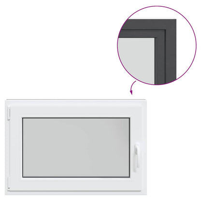 Finestra da cantina "RISOR" 90x50 cm anta-ribalta DIN sinistra antracite