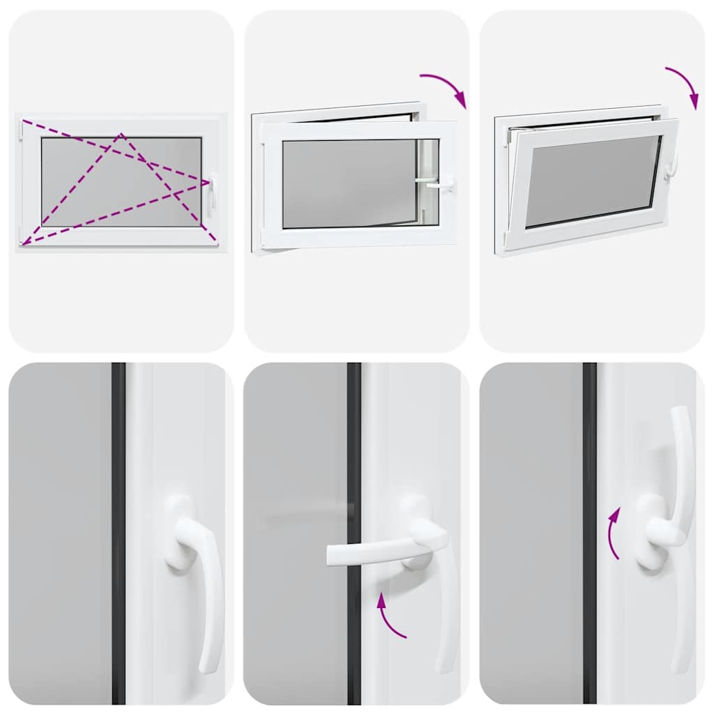 Finestra da cantina "RISOR" 90x50 cm anta-ribalta DIN sinistra antracite