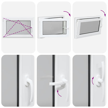 Finestra da cantina "RISOR" 90x50 cm anta-ribalta DIN sinistra antracite