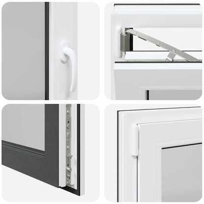 Finestra da cantina "RISOR" 90x50 cm anta-ribalta DIN sinistra antracite