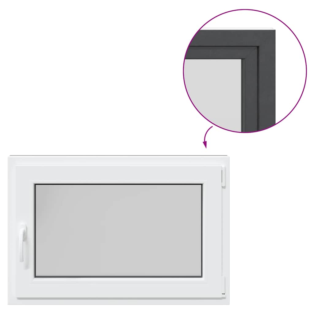 Finestra da cantina "RISOR" 90x60 cm anta-ribalta DIN destra antracite