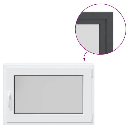 Finestra da cantina "RISOR" 90x60 cm anta-ribalta DIN destra antracite