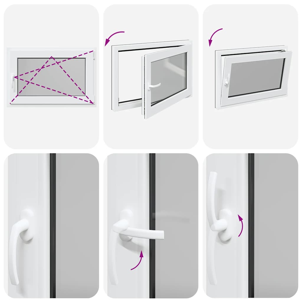Finestra da cantina "RISOR" 90x60 cm anta-ribalta DIN destra antracite