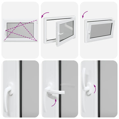 Finestra da cantina "RISOR" 90x60 cm anta-ribalta DIN destra antracite