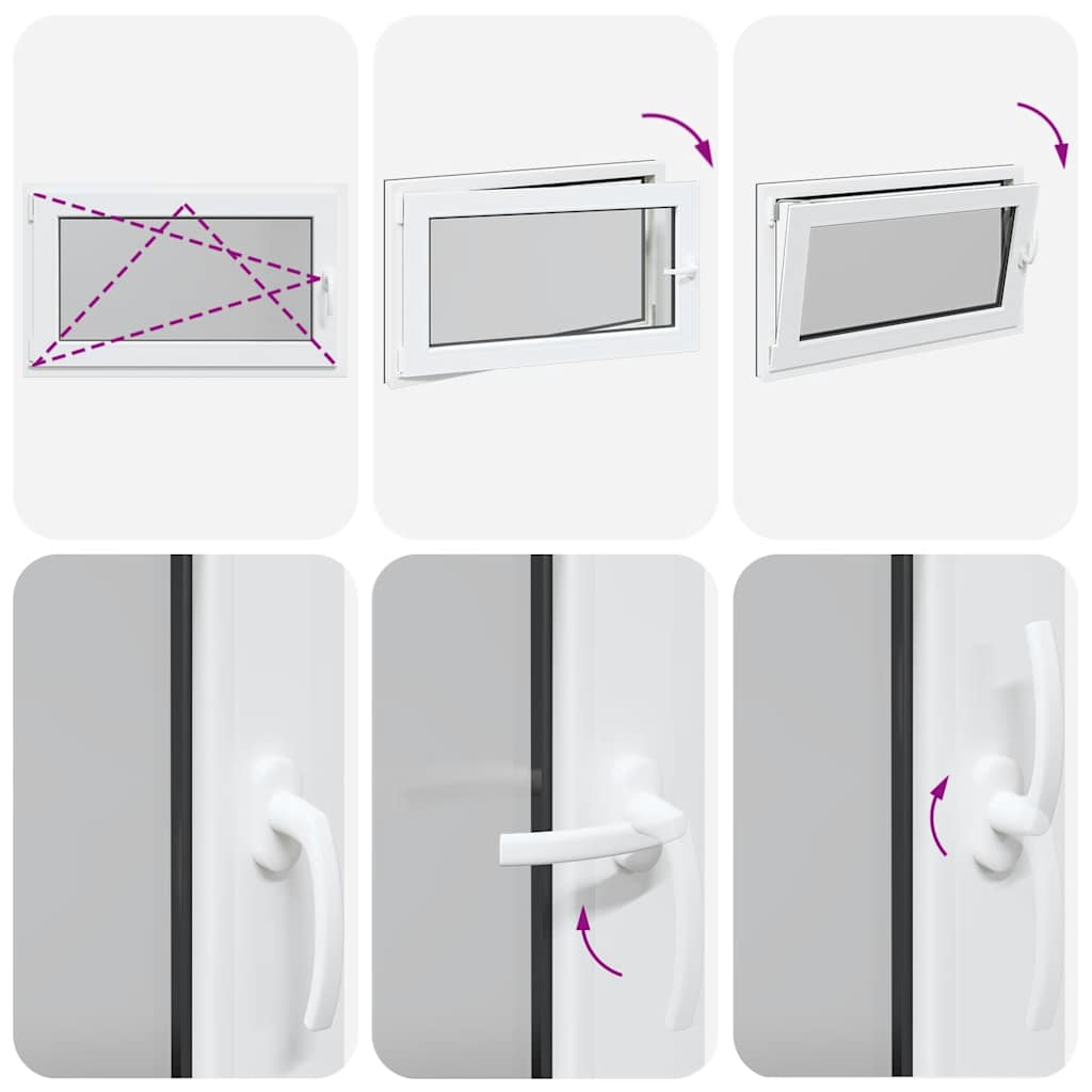 Finestra da cantina "RISOR" 100x50 cm anta-ribalta DIN sinistra antracite