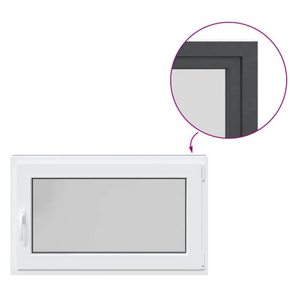 Finestra per cantina "RISOR" 100x60 cm Anta-ribalta DIN Destra Antracite