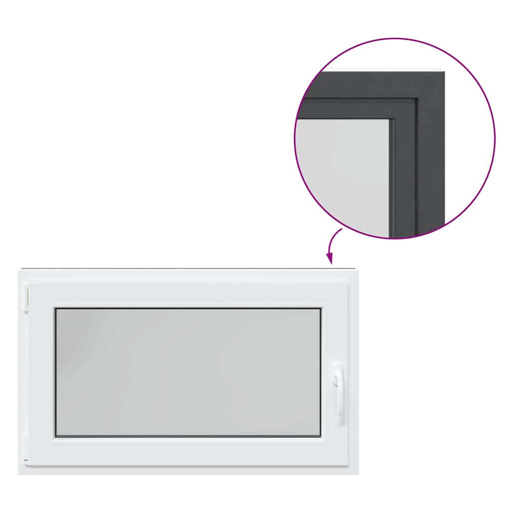 Finestra da cantina "RISOR" 100x60 cm anta-ribalta DIN sinistra antracite
