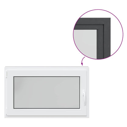 Finestra da cantina "RISOR" 100x60 cm anta-ribalta DIN sinistra antracite