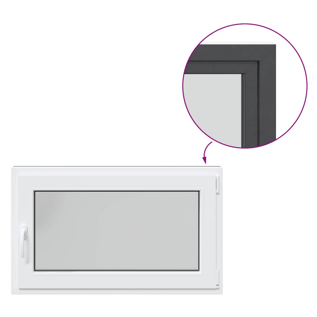 Finestra da cantina "RISOR" 100x70 cm Anta-ribalta DIN Destra Antracite