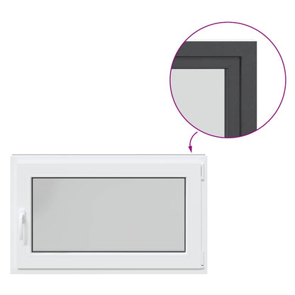 Finestra da cantina "RISOR" 100x70 cm Anta-ribalta DIN Destra Antracite