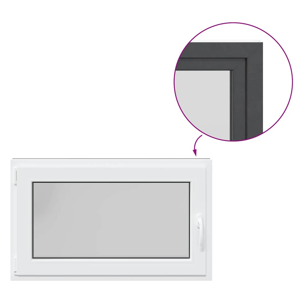 Finestra da cantina "RISOR" 100x70 cm anta-ribalta DIN sinistra antracite - homemem39