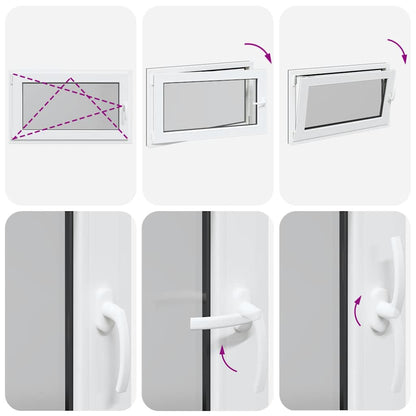 Finestra da cantina "RISOR" 100x70 cm anta-ribalta DIN sinistra antracite - homemem39