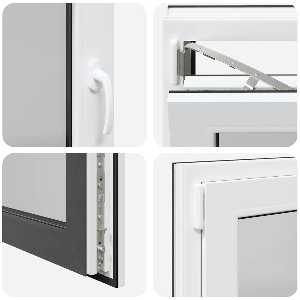 Finestra da cantina "RISOR" 100x70 cm anta-ribalta DIN sinistra antracite - homemem39