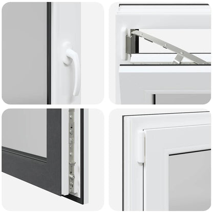 Finestra da cantina "RISOR" 100x70 cm anta-ribalta DIN sinistra antracite - homemem39