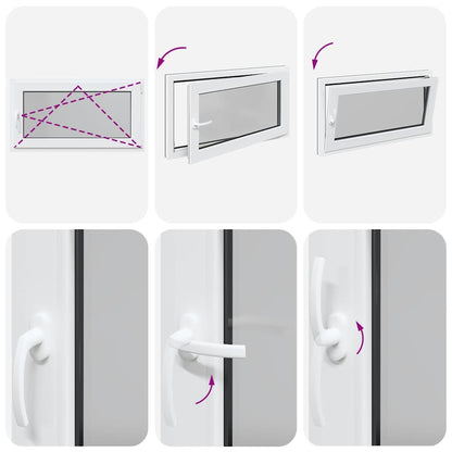 Finestra Seminterrato RISOR 110x50 cm Anta Ribalta DIN Destra - homemem39