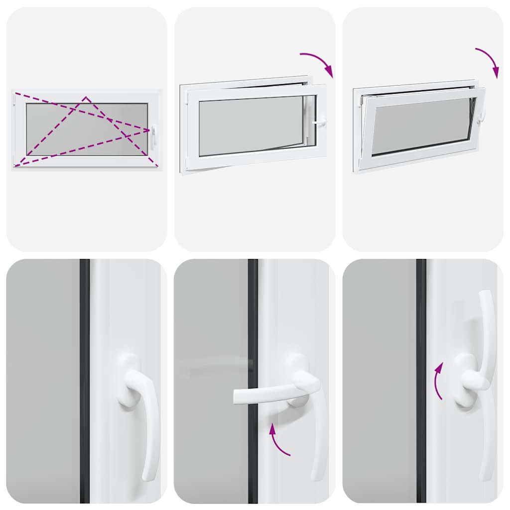 Finestra da cantina "RISOR" 110x50 cm anta-ribalta DIN sinistra antracite - homemem39