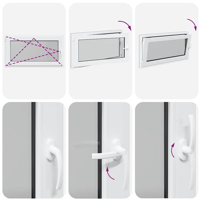 Finestra da cantina "RISOR" 110x50 cm anta-ribalta DIN sinistra antracite - homemem39