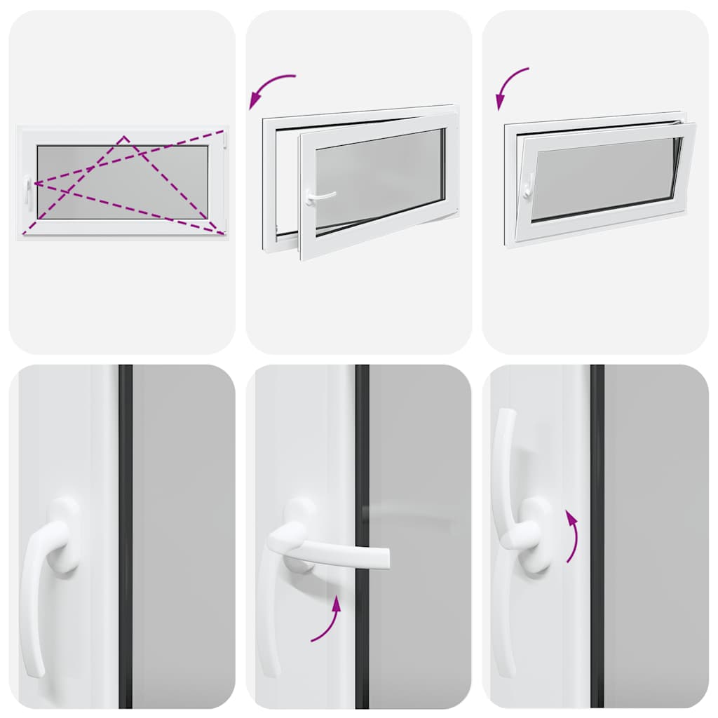 Finestra da cantina "RISOR" 110x70 cm Anta-ribalta DIN Destra Antracite - homemem39
