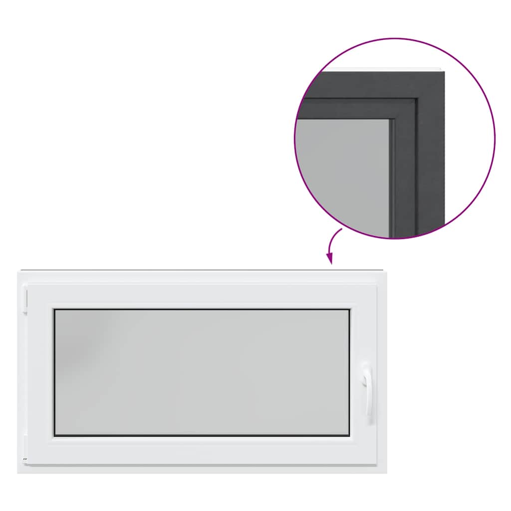 Finestra da cantina "RISOR" 110x70 cm anta-ribalta DIN sinistra antracite - homemem39