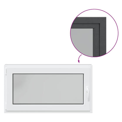 Finestra da cantina "RISOR" 110x70 cm anta-ribalta DIN sinistra antracite - homemem39