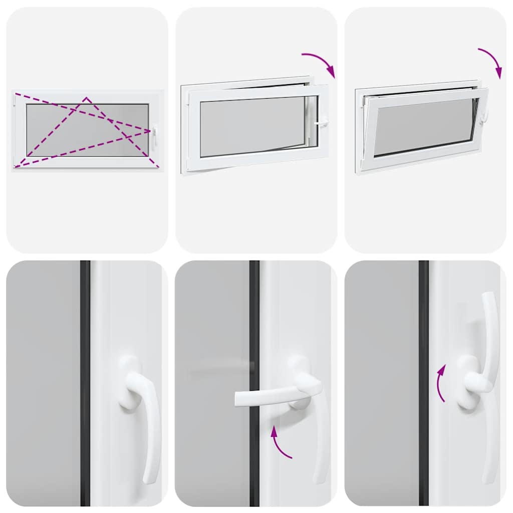 Finestra da cantina "RISOR" 110x70 cm anta-ribalta DIN sinistra antracite - homemem39