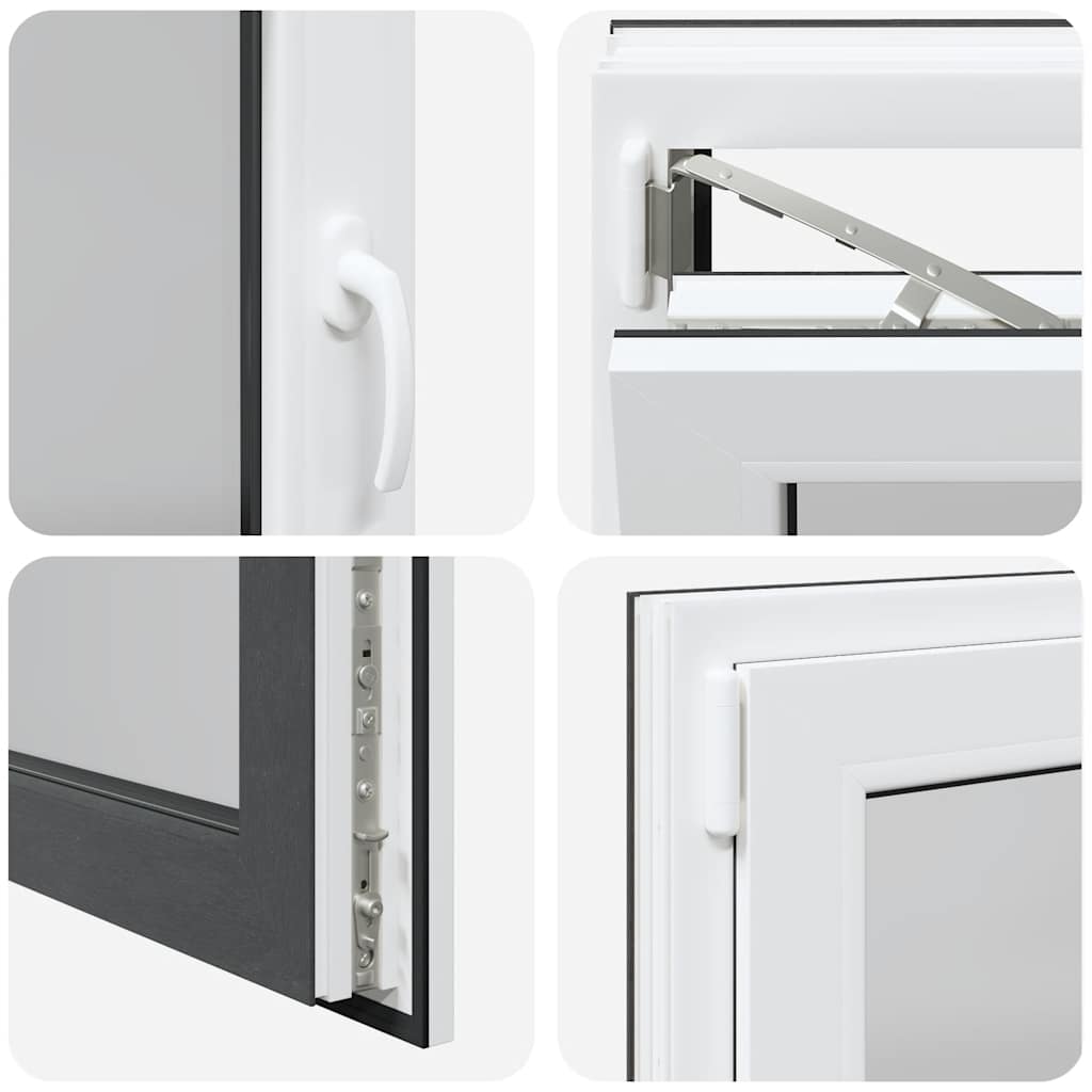 Finestra da cantina "RISOR" 110x70 cm anta-ribalta DIN sinistra antracite - homemem39