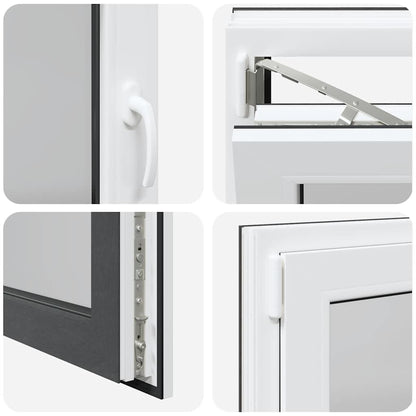 Finestra da cantina "RISOR" 110x70 cm anta-ribalta DIN sinistra antracite - homemem39