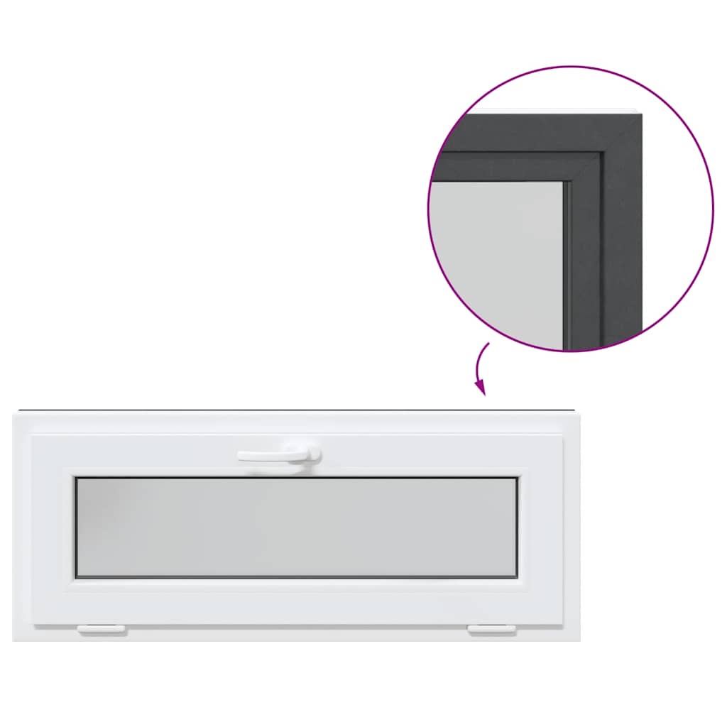 Finestra Seminterrato RISOR 110x40 cm Tilt 3 Vetri Antracite