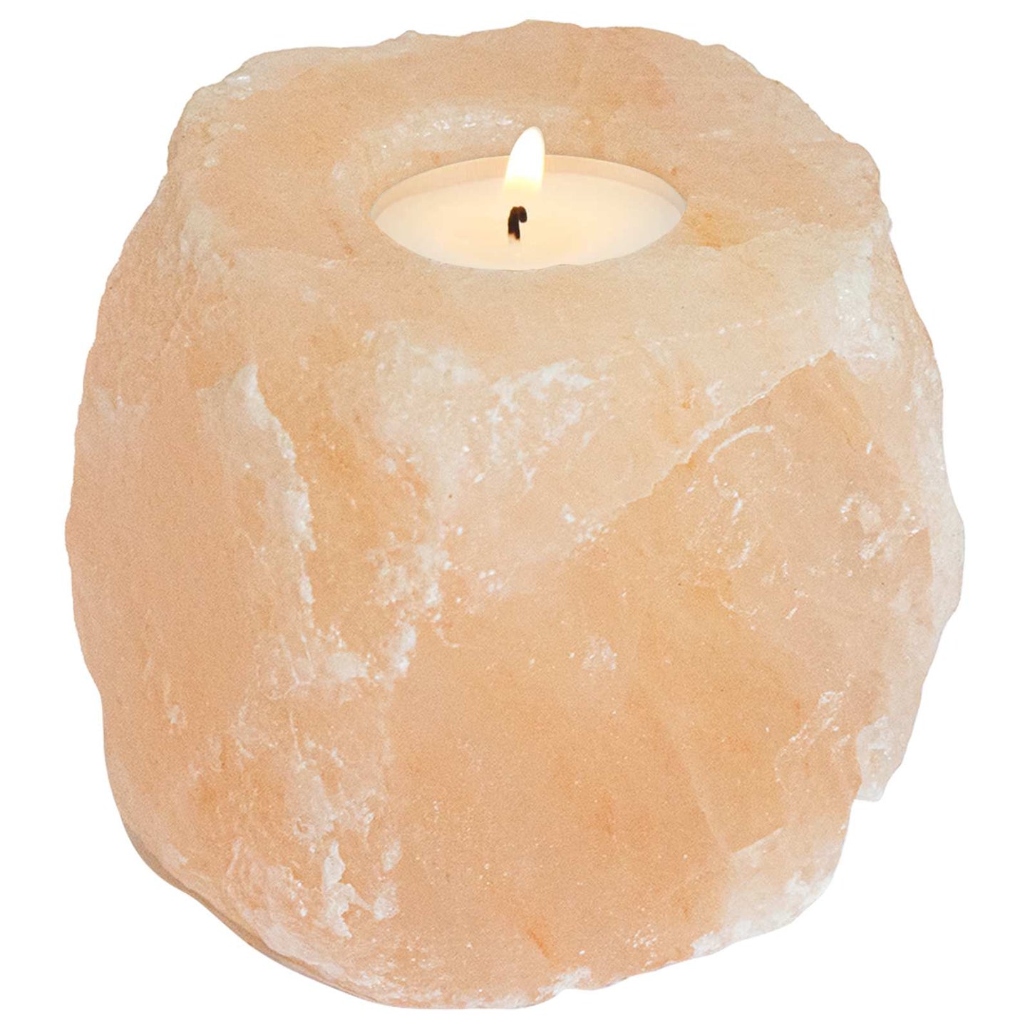Portacandele in pietra di sale Rosa Sale Rock | homemem39