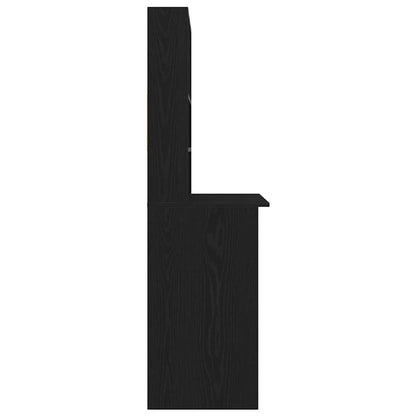 Scrivania con Mensole Rovere Nero 102x45x148 cm in Truciolato | homemem39