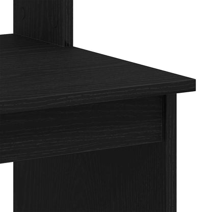 Scrivania con Mensole Rovere Nero 102x45x148 cm in Truciolato