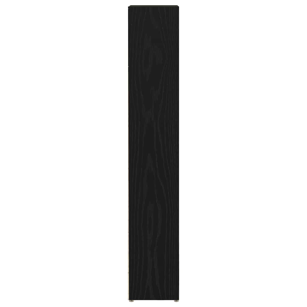 Scaffali Porta CD 2 pz Rovere Nero 21x16x93,5 cm in Truciolato | homemem39