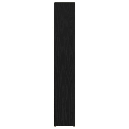 Scaffali Porta CD 2 pz Rovere Nero 21x16x93,5 cm in Truciolato | homemem39