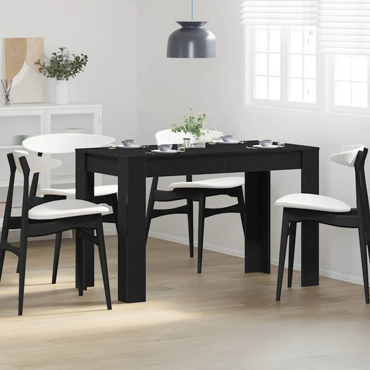 Tavolo da Pranzo Rovere Nero 120x60x76 cm Legno Multistrato | homemem39