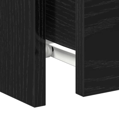 Armadio da Notte con cassetto 2 pcs Rovere Nero 30 x 30 x 40 cm