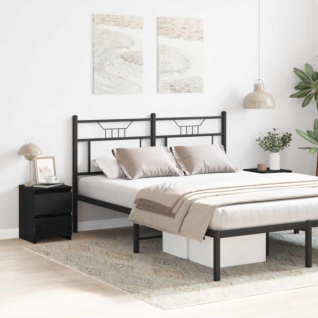 Armadio da Notte con cassetto 2 pcs Rovere Nero 30 x 30 x 40 cm