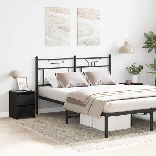 Armadio da Notte con cassetto 2 pcs Rovere Nero 30 x 30 x 40 cm