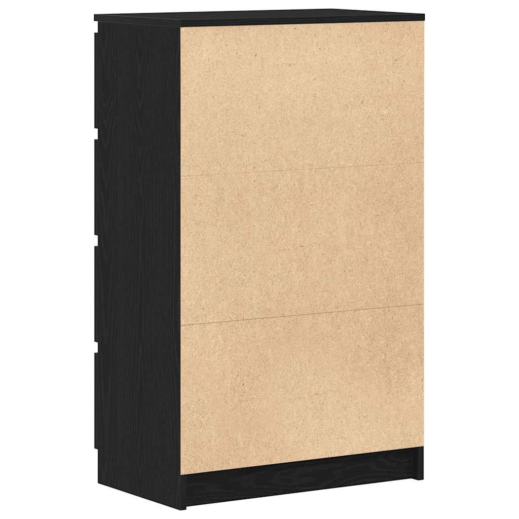 Credenza Rovere Nero 60x35x98,5 cm in Legno Multistrato - homemem39