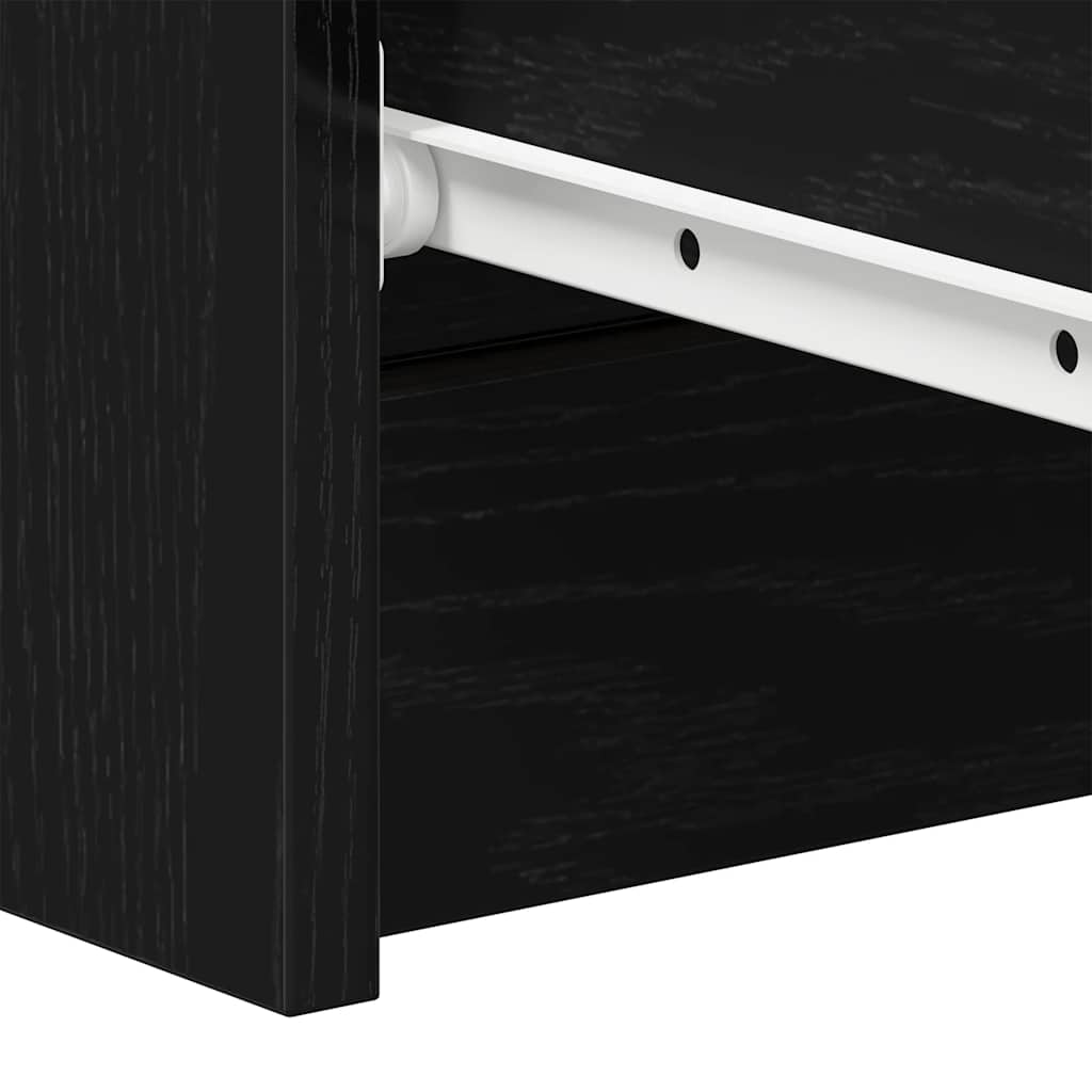 Credenza Rovere Nero 60x35x98,5 cm in Legno Multistrato - homemem39