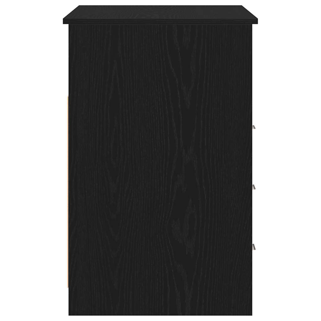 Scrivania Cassetti Rovere Nero 102x50x76 cm Legno Multistrato