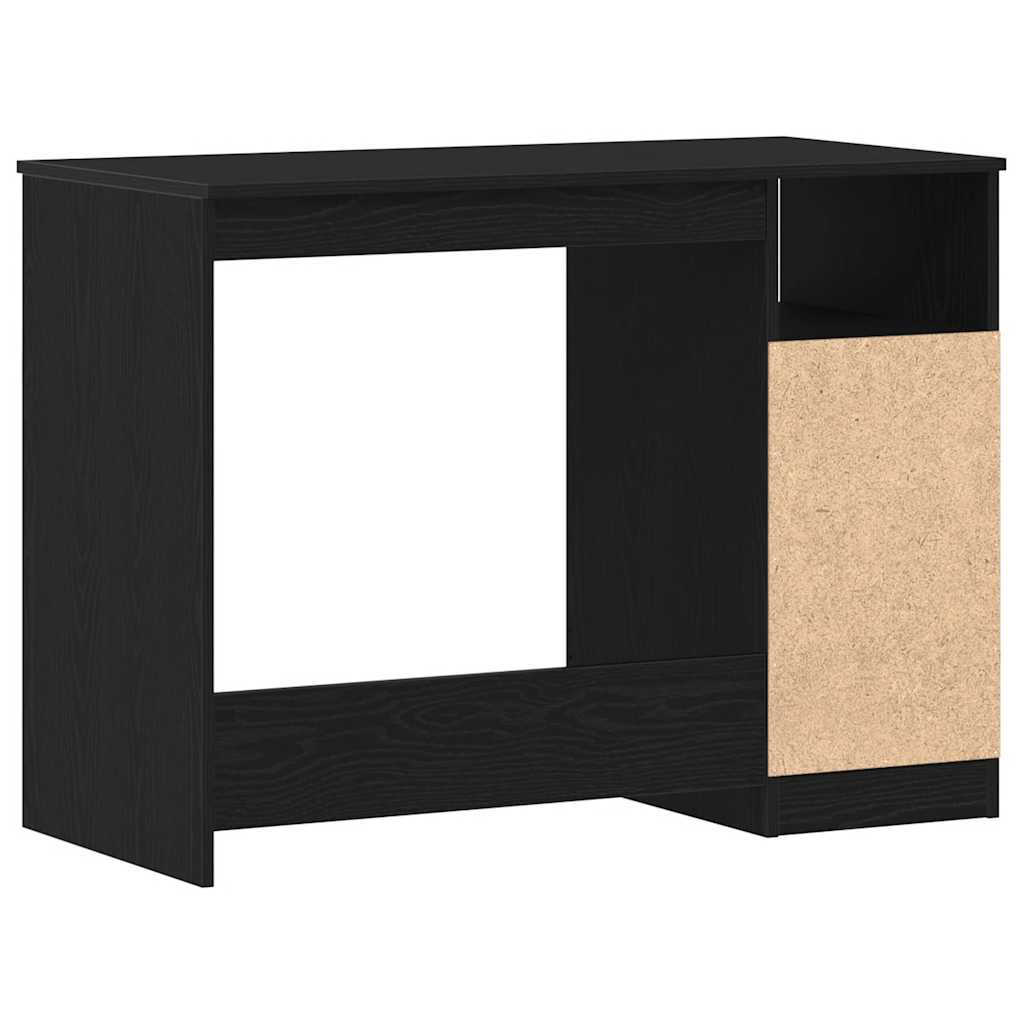 Scrivania Cassetti Rovere Nero 102x50x76 cm Legno Multistrato | homemem39