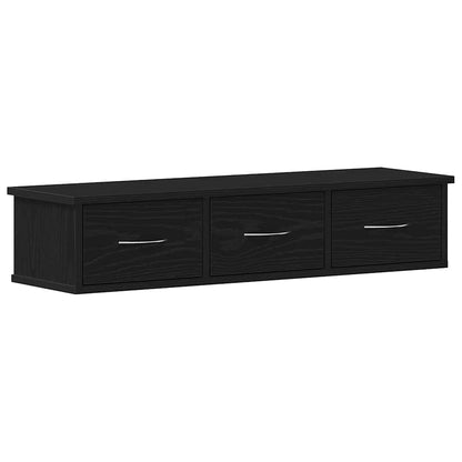 Mobile a Parete Rovere Nero 88x26x18,5 cm in Truciolato | homemem39